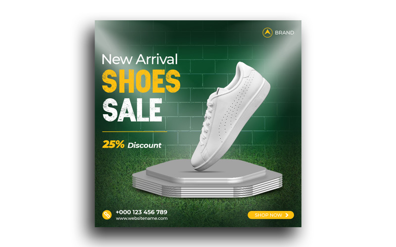 Modèle de conception de publication de vente de chaussures sur les médias sociaux