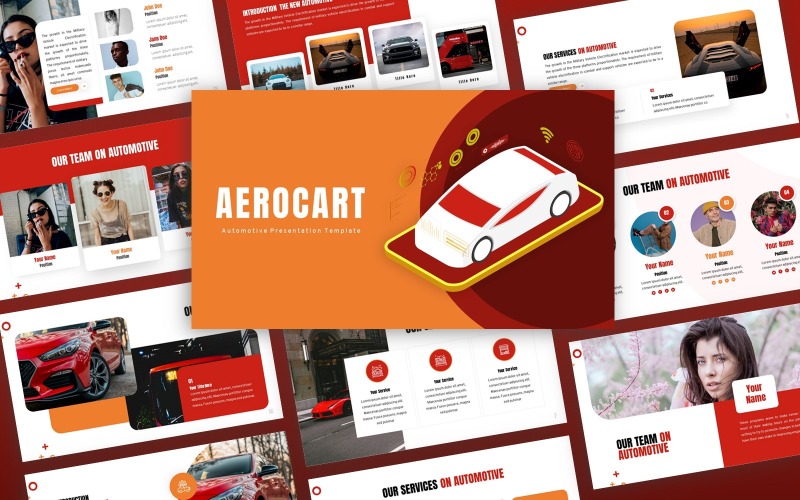 Aerocart – автомобільний шаблон презентації