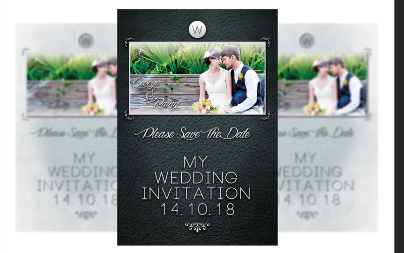Запрошення на весілля - шаблон листівки