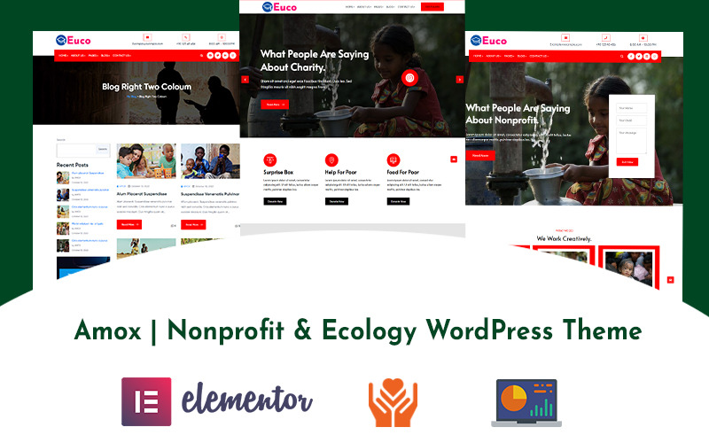 Amox | Tema WordPress sem fins lucrativos e ecologia
