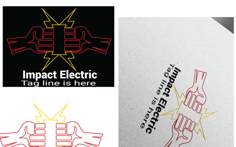 Elektryczne logo dla bezpłatnej firmy lub marki