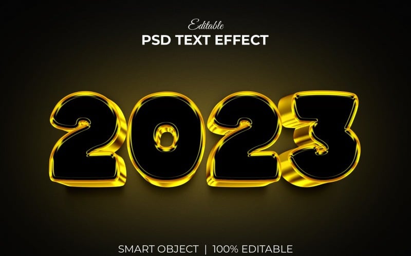 2023 Lyxig 3d texteffekt