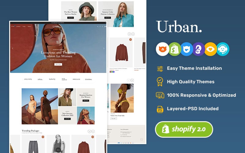 Miejski - luksusowa i modna moda Responsywny motyw Shopify 2.0