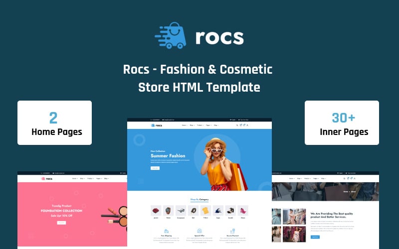 Rocs - Fashion & Cosmetic Store HTML Template