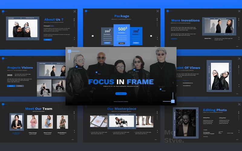 Focus In Frame Fotografia Modello Keynote