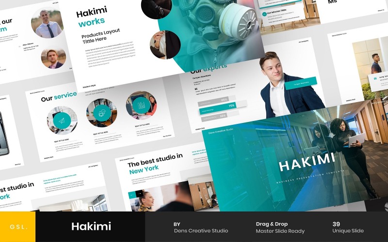 Hakimi - Modelo de slides do Google para negócios
