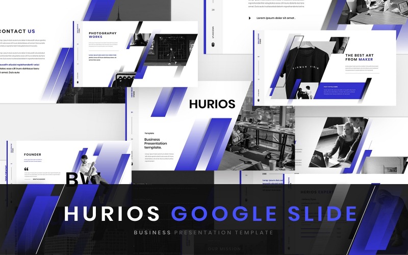 Hurios – бізнес-шаблон слайдів Google