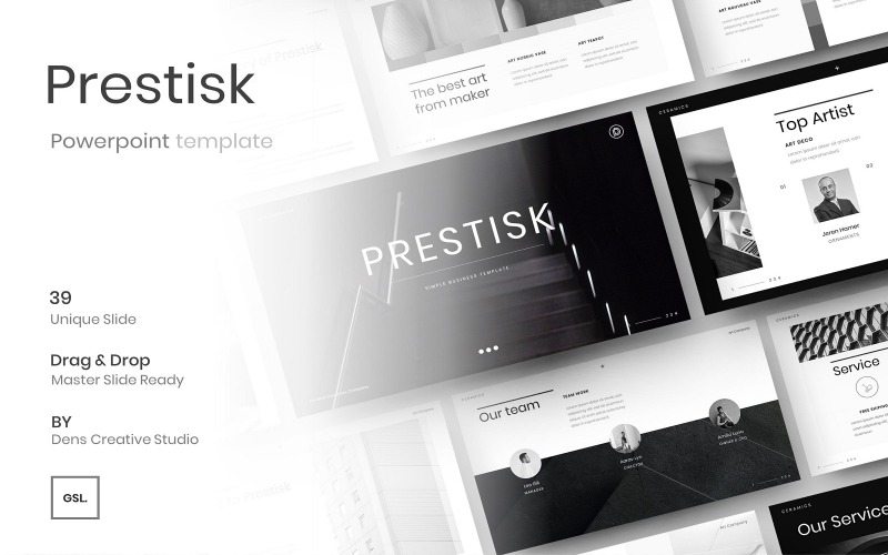Prestisk - Obchodní šablona prezentace Google