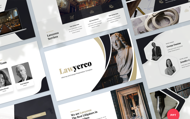 Attorney and Lawyer Presentation PowerPoint Template