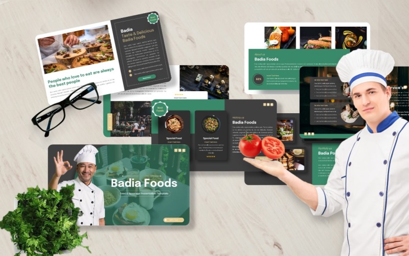 Badia - Modèle Powerpoint pour la nourriture et les boissons