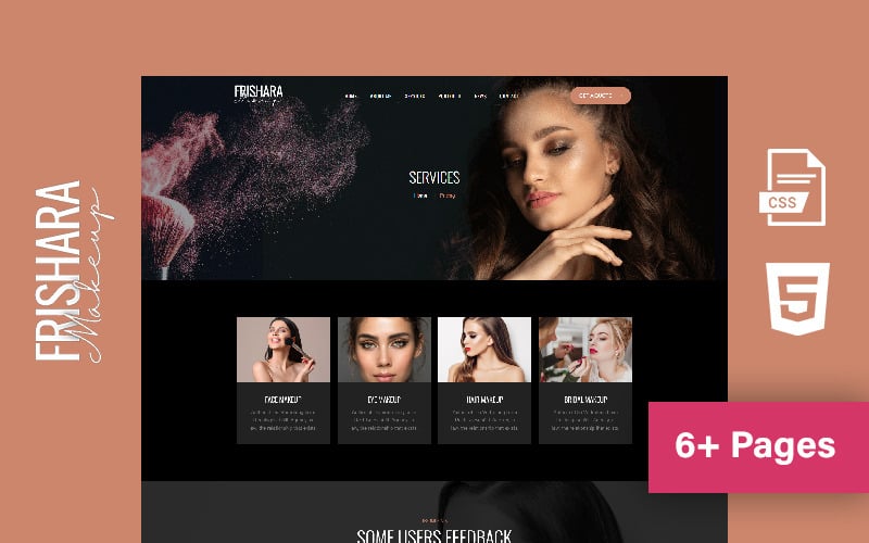 Frishara - Websitesjabloon voor make-upartiesten