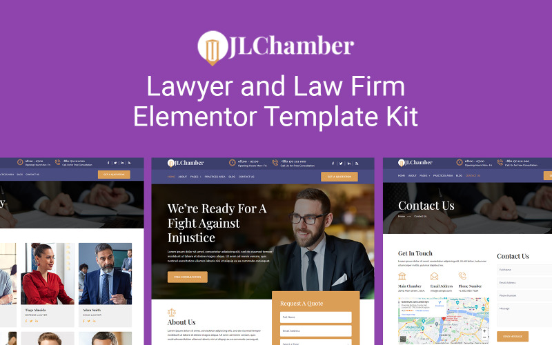 JLChamber - 律师和律师事务所 Elementor 模板套件