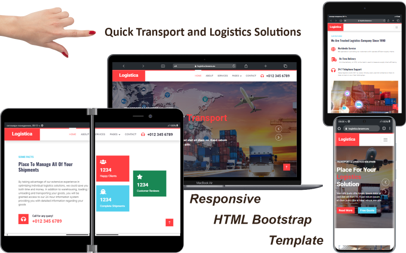 Logistyka Szablony - Responsywny HTML Bootstrap