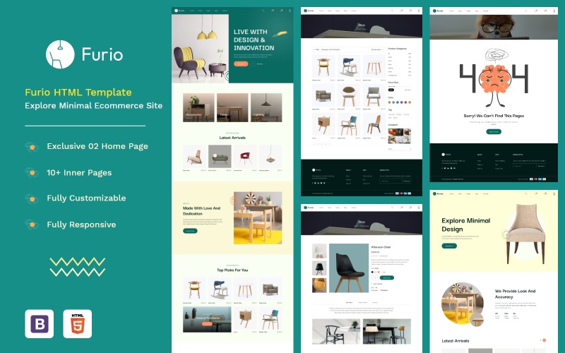 Plantilla Html de la tienda de muebles Furio