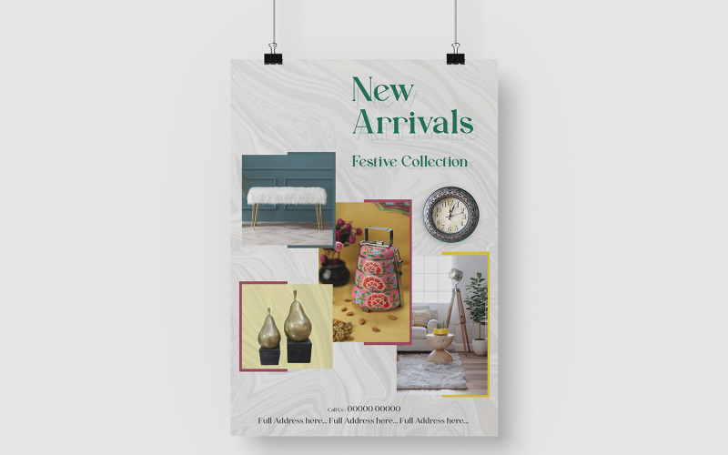 Conception de flyers gratuits | Nouvelle Arrivée | Collection Festive