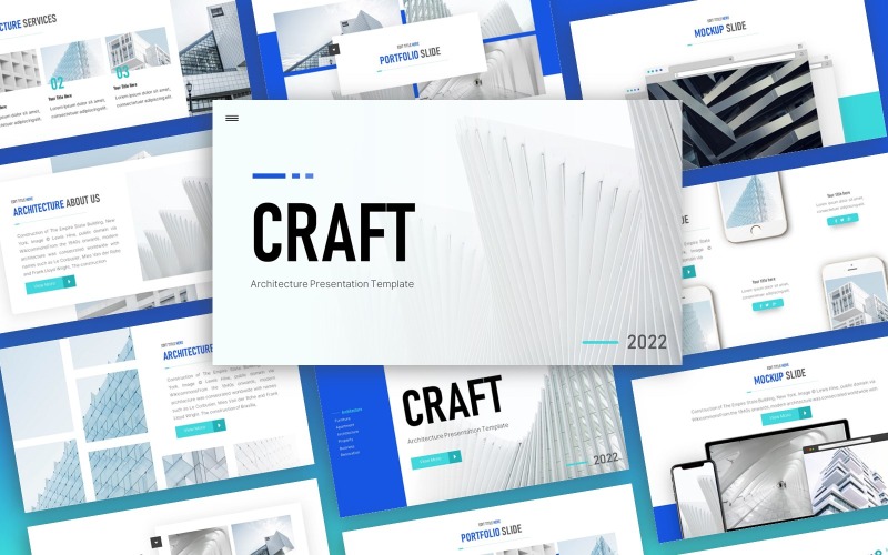 Craft - Architectuur Multifunctionele Sjablonen PowerPoint presentatie