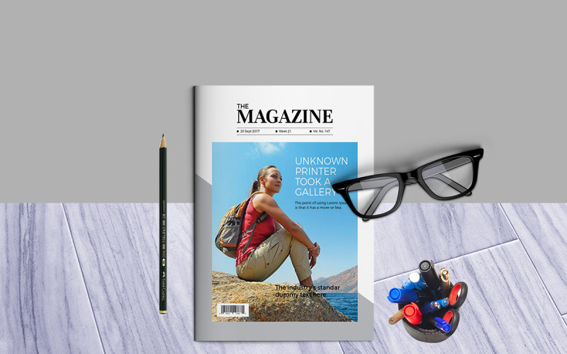 Einzigartige Indesign-Datei für Magazinvorlagen