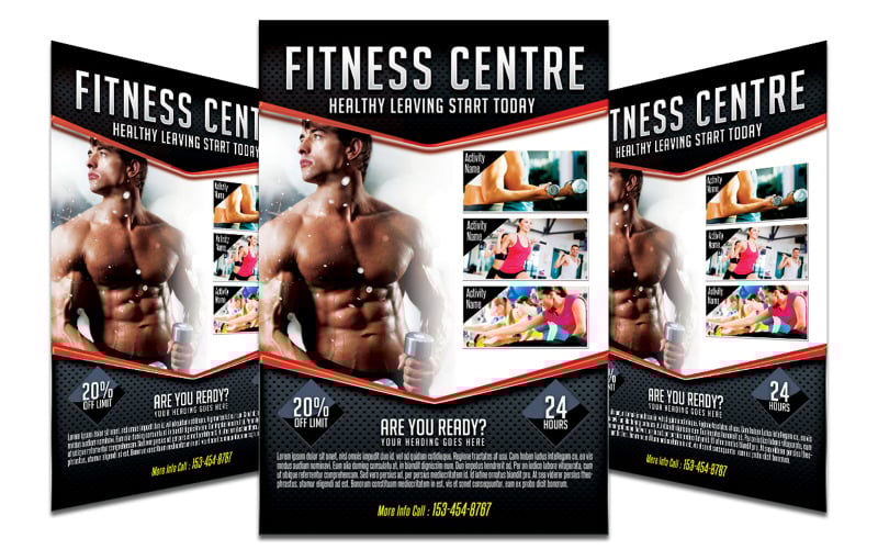 Fitness-Sport-Flyer-Vorlage