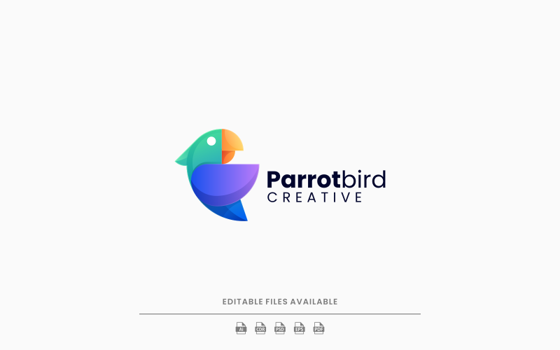 Logo colorato sfumato pappagallo 4