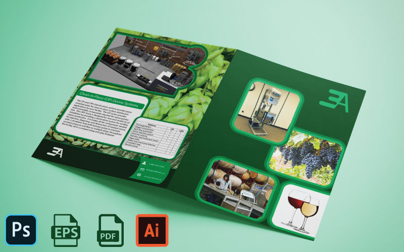 Mezőgazdasági Bifold brosúra sablon - prospektus