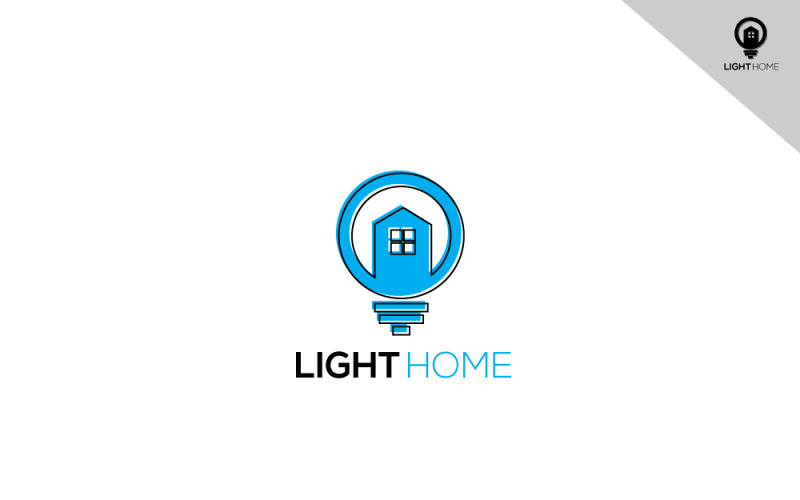 Шаблон логотипу Minimal Light House