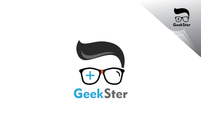 Sjabloon voor modern en minimaal Geek Star-logo