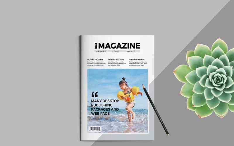 Ungewöhnliche Indesign-Datei für Magazinvorlagen