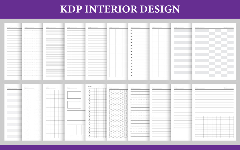 Yazdırılabilir Defter Kağıtları Düzenlenebilir KDP İç Mekan