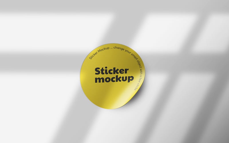 Rounded Sticker Mockup Vol 01 #285656 - TemplateMonster