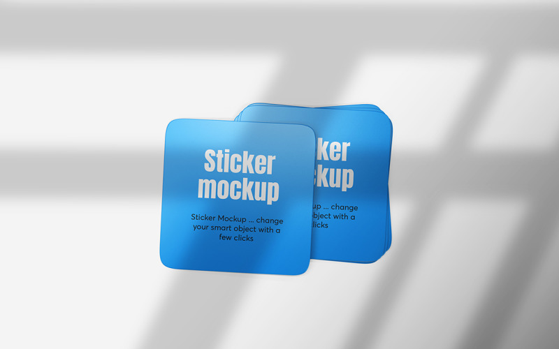 Square Sticker Mockup Vol 06