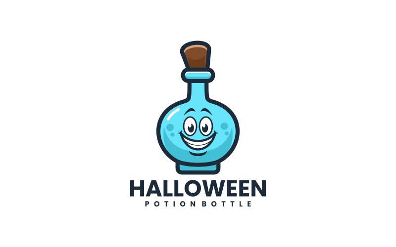 Style de logo de dessin animé de potion