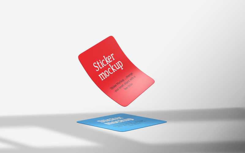 Vierkante Sticker Mockup Vol 18