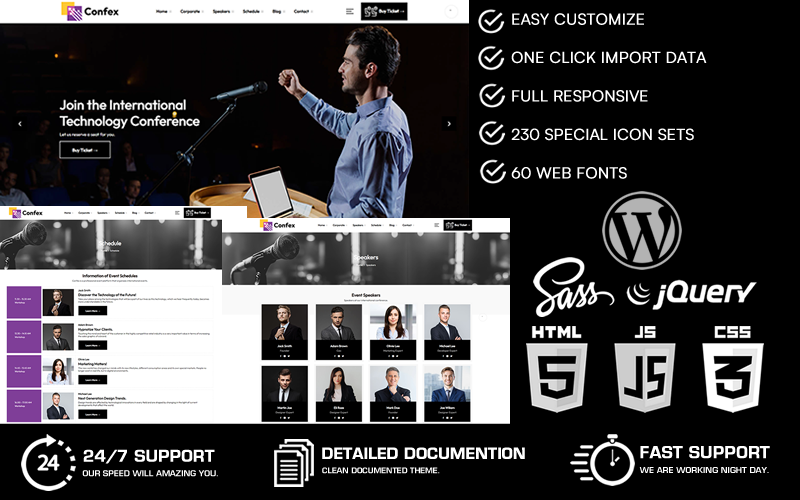 Confex - Etkinlik ve Konferans WordPress Teması