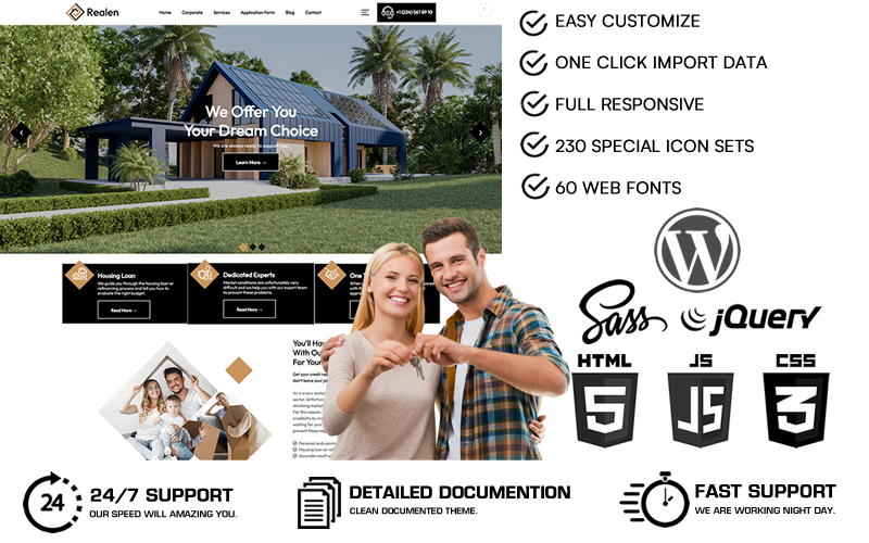 Realen - Emlak ve Mortgage WordPress Teması
