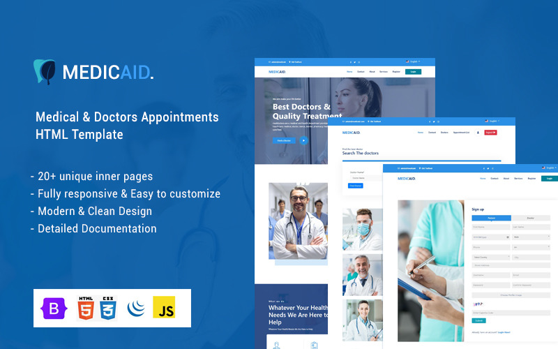 Medicaid – Orvosi időpontok és orvosi szolgáltatások HTML-sablon