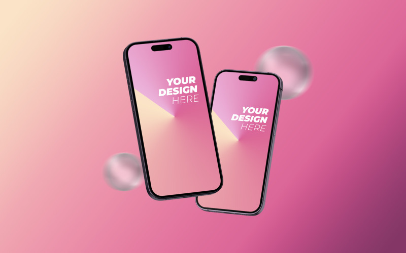Plantilla de maqueta PSD de iPhone 14 Pro 7