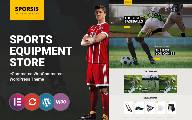 Sporsis – тема WooCommerce для спорту та ігор