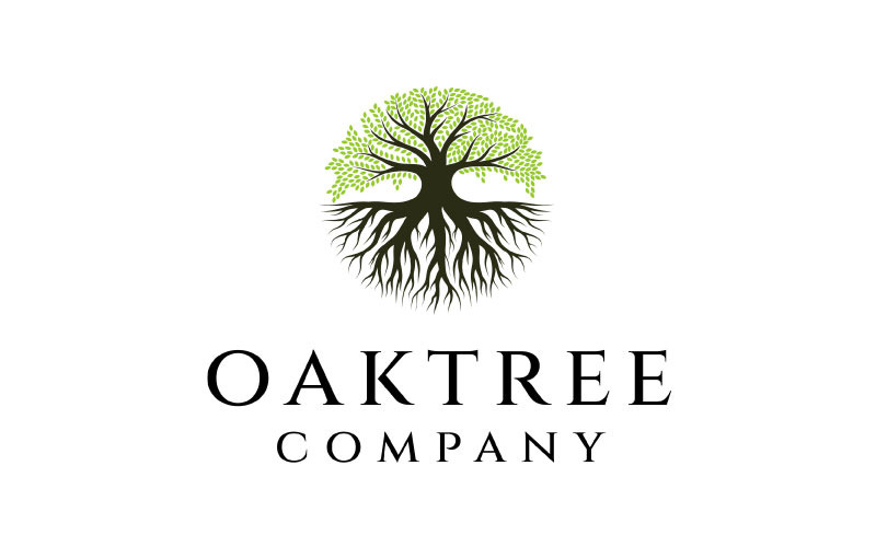 Vibrant Tree And Root Vector. Tree of Life Logo Design Inspiration