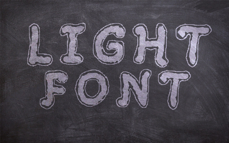 Fonte de script e caligrafia regular leve