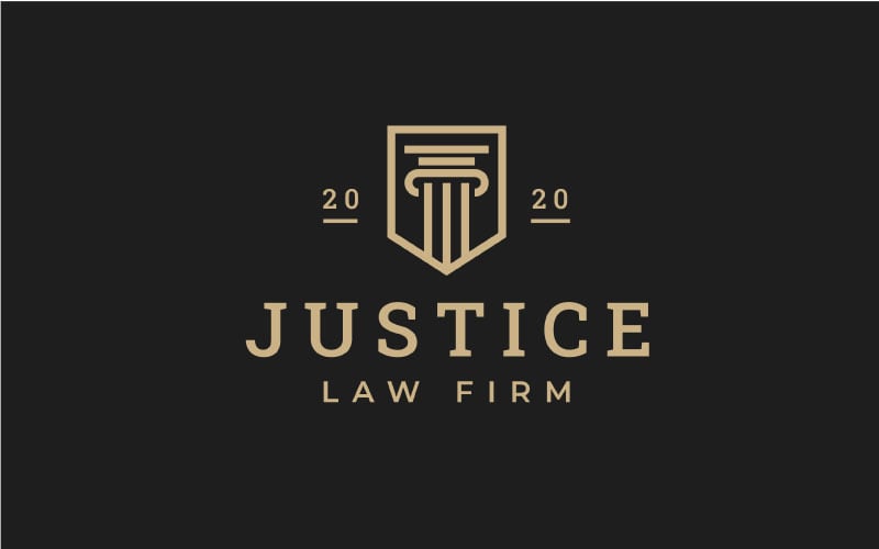 Logotipo de bufete de abogados, Universal Legal, Plantilla de diseño de logotipo de abogado