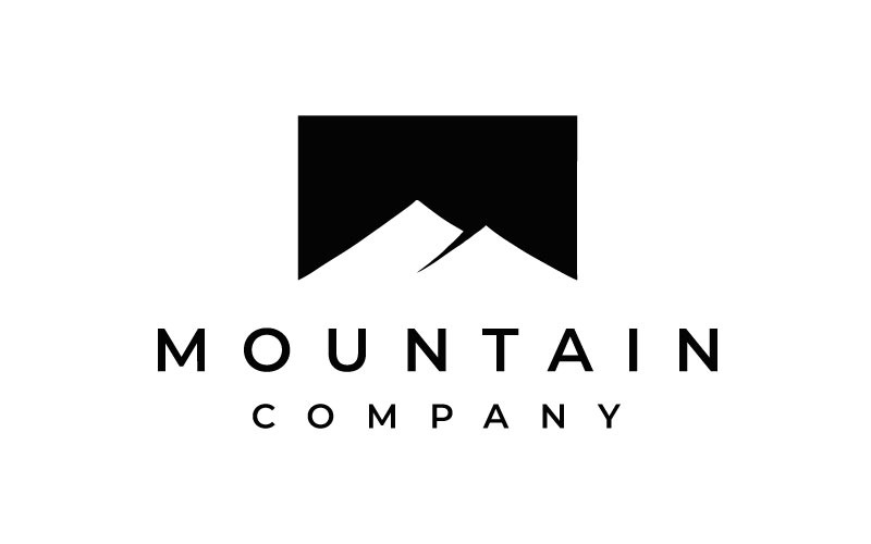 Modèle de vecteur de conception de logo de montagne minimaliste simple