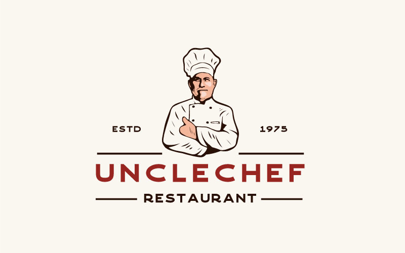 Урожай ретро шеф-кухарів для ресторан логотип дизайн шаблону