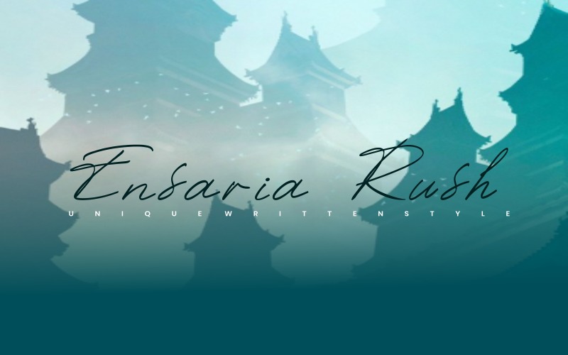 Ensaria Rush - рукописный шрифт