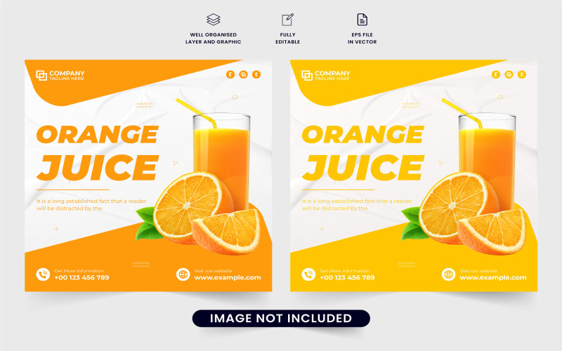 Marketing des médias sociaux de jus d'orange