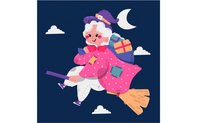 Tecknad häxa karaktär Illustration