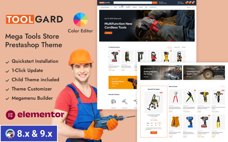 Toolgard — адаптивная тема для магазина Mega Tools Prestashop