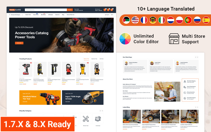 Toolsjet - Hardware Store PrestaShop Responsive Theme