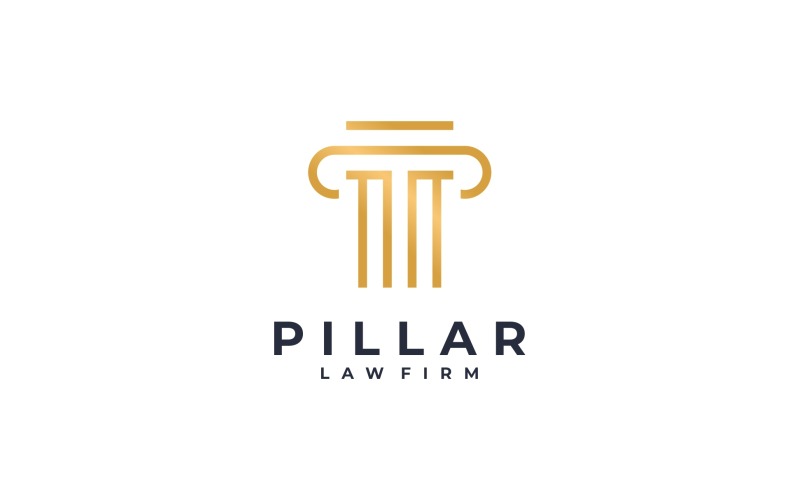 Pijler advocatenkantoor advocaat gouden logo