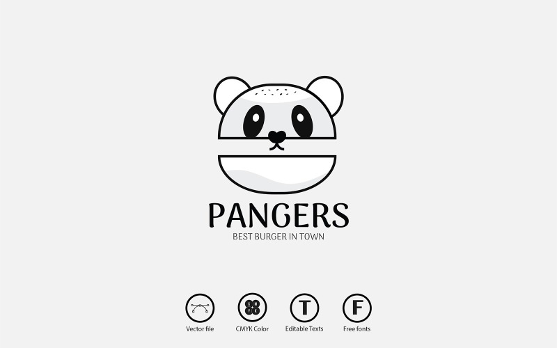 Plantilla de diseño de logotipo Pangers Food & Restaurant