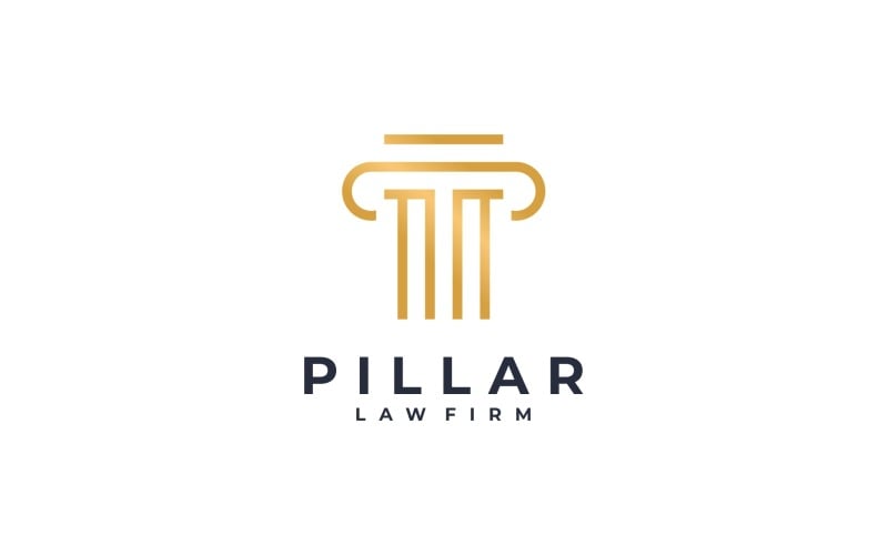Sütun Hukuk Bürosu Avukat Altın Logo